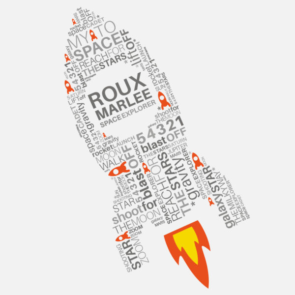 Personalised Space Rocket Print