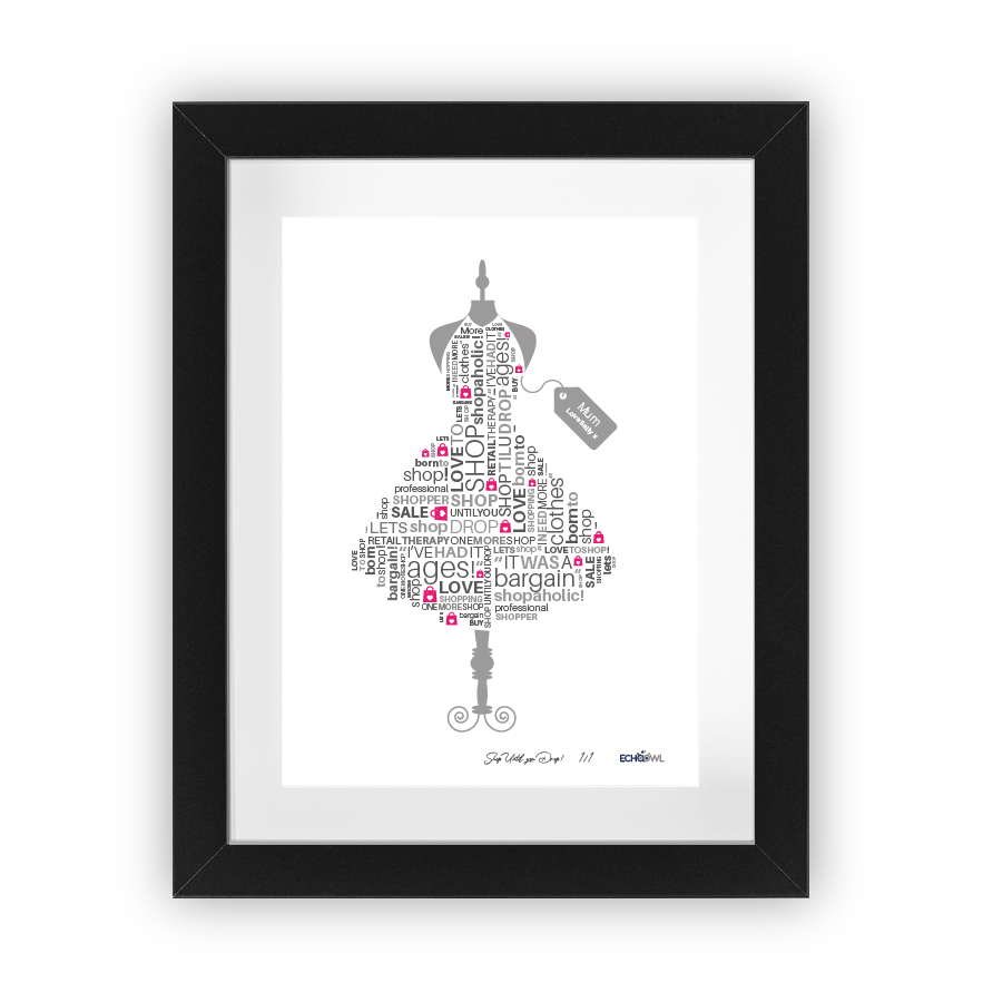 Personalised Print for Ladies who Love to Shop