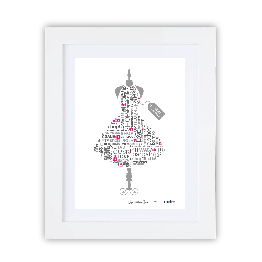 Personalised Print for Ladies who Love to Shop