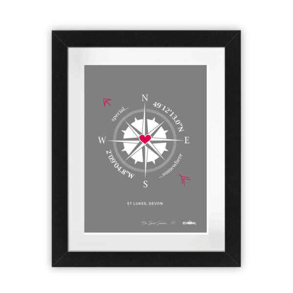 Romantic Coordinates Personalised Prints