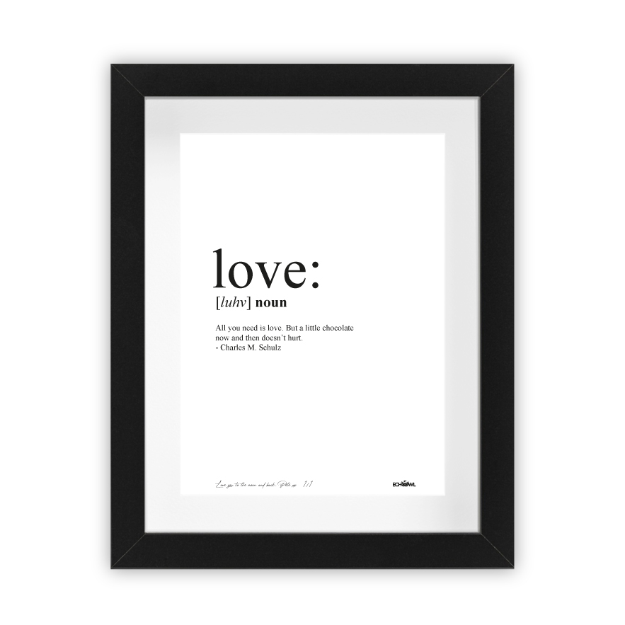 Love Definition Personalised Framed Print