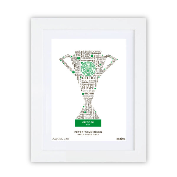 Scottish Premer League Champions Celtic Personalised Framed Print